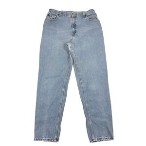 Vintage 90s Levi's 550 Women's Jeans Light Wash Relaxed Fit Tapered Leg 14